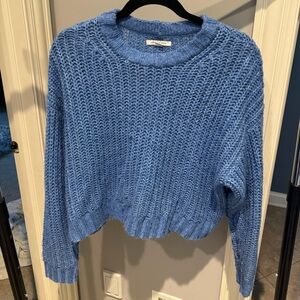 American Eagle Outfitters Blue Crew Neck Sweater